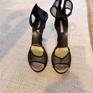 Diane Von Furstenberg Black and Gold Heels